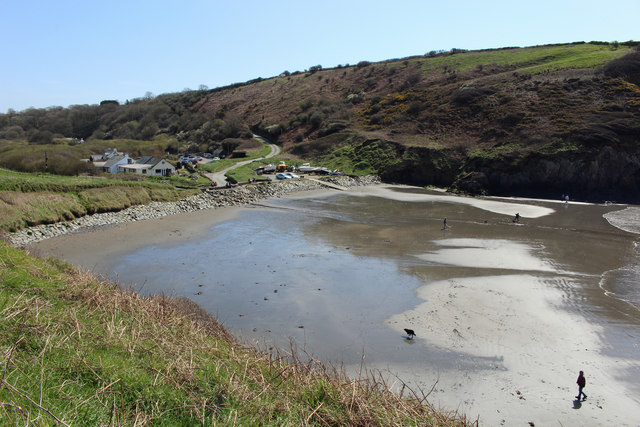 Pwllgwaelod beach near Dinas, Pembrokeshire